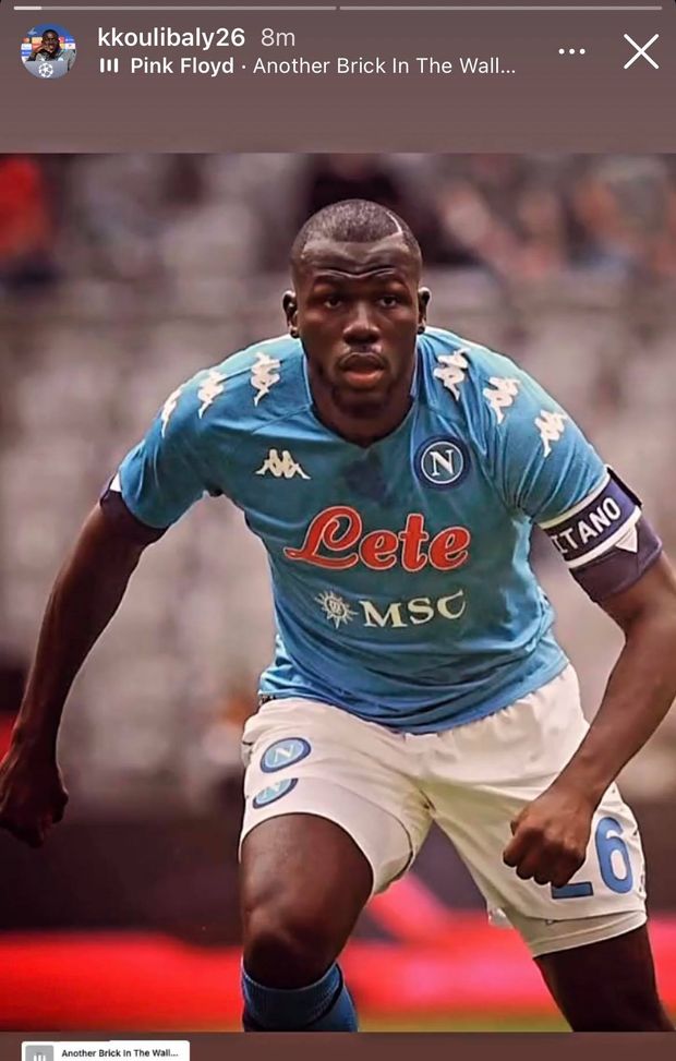 La storia Instagram di Kalidou Koulibaly La storia Instagram di Kalidou Koulibaly