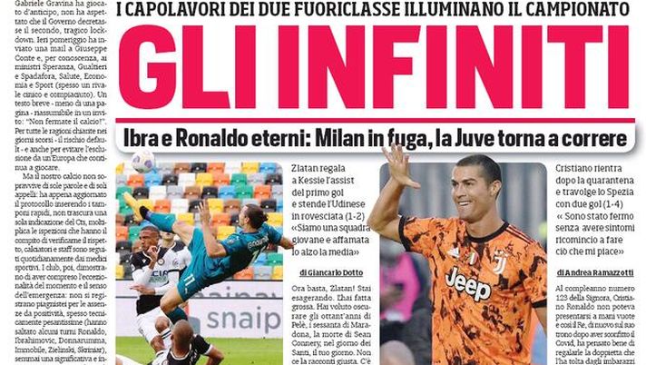 Corriere dello Sport, la prima pagina di oggi, lunedì 2 novembre 2020 Corriere dello Sport, la prima pagina di oggi, lunedì 2 novembre 2020