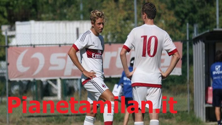 Vittorio Vigolo e Tommaso Pobega Allievi Nazionali MILAN U17 (Credits: Pianetamilan.it) 