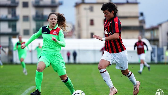 Florentia-Milan Valentina Giacinti. Fonte: @acmilan 
