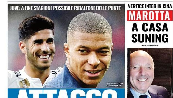 Prima Pagina, Tuttosport: “Attacco alle stelle. Marotta a casa Suning. Pazza idea Neymar per Barça e Real…” Prima Pagina, Tuttosport: “Attacco alle stelle. Marotta a casa Suning. Pazza idea Neymar per Barça e Real…”