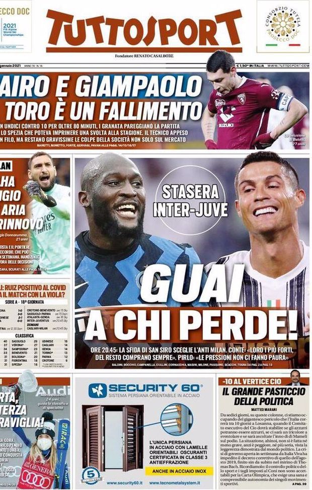 Le Prime Pagine Di TuttoSport E Di QS - JuveNews.eu