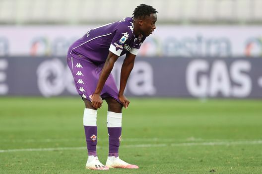FLORENCE, ITALY - SEPTEMBER 19: Christian Kouame of ACF Firoentina reacts during the Serie A match between ACF Fiorentina and Torino FC at Stadio Artemio Franchi on September 19, 2020 in Florence, Italy. (Photo by Gabriele Maltinti/Getty Images) FLORENCE, ITALY - SEPTEMBER 19: Christian Kouame of ACF Firoentina reacts during the Serie A match between ACF Fiorentina and Torino FC at Stadio Artemio Franchi on September 19, 2020 in Florence, Italy. (Photo by Gabriele Maltinti/Getty Images)