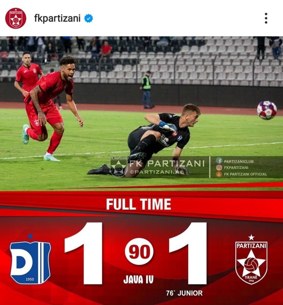 Rosso Dinamo e rigore Partizani: emozioni e pareggio nel derby di Tirana- immagine 2