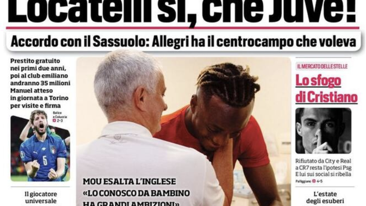 Prima Pagina, Corriere dello Sport: “Florenzi-Milan, ci siamo. Lo sfogo di CR7”  Prima Pagina, Corriere dello Sport: “Florenzi-Milan, ci siamo. Lo sfogo di CR7”