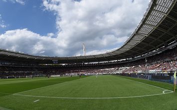  TURIN, ITALY - APRIL 24: A general view of the Stadio Olimpico Grande Torino during the Serie A match between Torino FC and US Sassuolo Calcio at Stadio Olimpico Grande Torino on April 24, 2016 in Turin, Italy. (Photo by Valerio Pennicino/Getty Images)