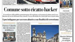 Prima Pagina, La Repubblica-Palermo: “Comune sotto ricatto hacker. Fermi i treni”