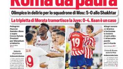 EDICOLA CDS – Roma da paura: 5-0 allo Shakhtar. La tripletta di Morata tramortisce la Juve