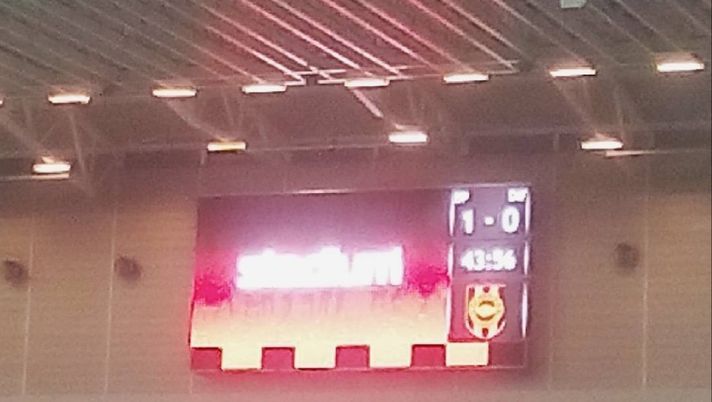 Uno dei gol di Luca Gerbino Polo sugli schermi giganti svedesi 