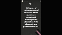 FOTO Palermo, solidarietà dal club: “Ci stringiamo ai catanesi”. Il post Instagram