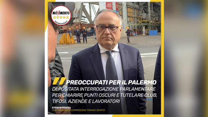 Caos Palermo Calcio, depositata interrogazione parlamentare dal MoVimento 5 Stelle. Il senatore Di Piazza scrive a Conte  Caos Palermo Calcio, depositata interrogazione parlamentare dal MoVimento 5 Stelle. Il senatore Di Piazza scrive a Conte