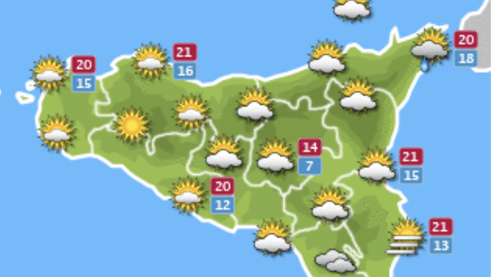 Meteo, Palermo: sereno e poco nuvoloso, le previsioni di sabato 13 novembre meteo