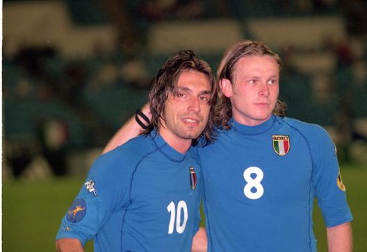 4 Jun 2000: Andrea Pirlo (left) and Roberto Baronio of Italy celebrate after the European Championships Under 21 Final against Czech Republic at the Slovan Stadium, Bratislava, Slovakia. Italy won 2-1. Mandatory Credit: Phil Cole /Allsport 4 Jun 2000: Andrea Pirlo (left) and Roberto Baronio of Italy celebrate after the European Championships Under 21 Final against Czech Republic at the Slovan Stadium, Bratislava, Slovakia. Italy won 2-1. Mandatory Credit: Phil Cole /Allsport