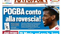 Prima Pagina, Tuttosport: “Pogba conto alla rovescia! Di Maria, gol per la Juve”