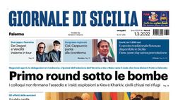 Prima Pagina, Giornale di Sicilia: “Primo round sotto le bombe. L’Isola si mobilita”