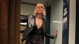 Federica Pellegrini e il look rock della serata: le foto conquistano il web