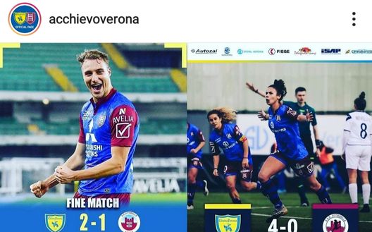 Doppia vittoria Chievo...sia gli atleti che le atlete... Doppia vittoria Chievo...sia gli atleti che le atlete...