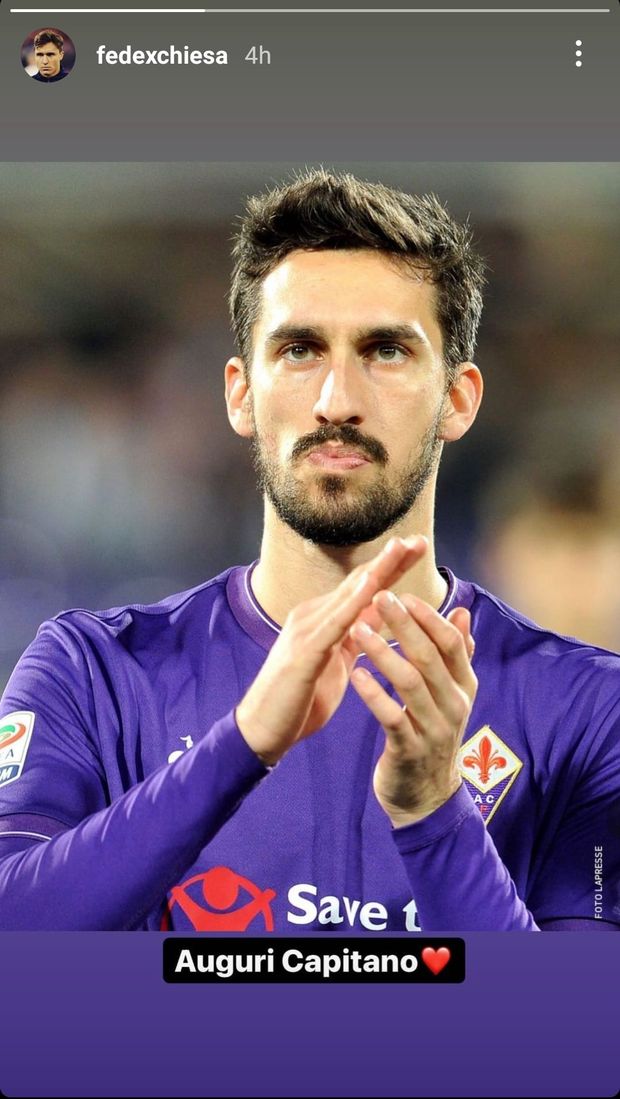 FOTO – E anche Chiesa non dimentica Astori: “Auguri Capitano”- immagine 2