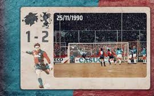 La cartolina di Natale del derby 1990 riprodotta da goal.com La cartolina di Natale del derby 1990 riprodotta da goal.com