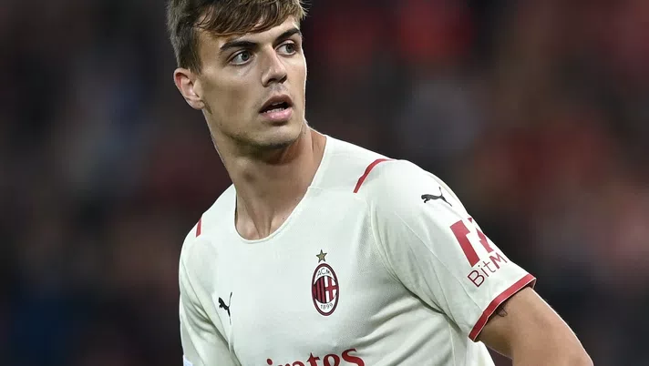 Daniel Maldini (attaccante AC Milan) durante Liverpool-Milan 3-2 (Champions League 2021-2022) | News (Getty Images)