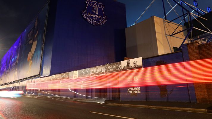 LIVERPOOL, ENGLAND - DECEMBER 28: A general view outside the stadium ahead of the Premier League match between Everton and Manchester City at Goodison Park on December 28, 2020 in Liverpool, England. The game was postponed as a Covid-19 precaution following a number of positive tests. (Photo by Alex Livesey/Getty Images) LIVERPOOL, ENGLAND - DECEMBER 28: A general view outside the stadium ahead of the Premier League match between Everton and Manchester City at Goodison Park on December 28, 2020 in Liverpool, England. The game was postponed as a Covid-19 precaution following a number of positive tests. (Photo by Alex Livesey/Getty Images)