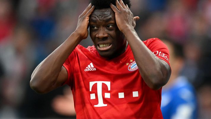 SINSHEIM, GERMANY - FEBRUARY 29: Alphonso Davies of FC Bayern München reacts during the Bundesliga match between TSG 1899 Hoffenheim and FC Bayern Muenchen at PreZero-Arena on February 29, 2020 in Sinsheim, Germany. (Photo by Matthias Hangst/Bongarts/Getty Images) SINSHEIM, GERMANY - FEBRUARY 29: Alphonso Davies of FC Bayern München reacts during the Bundesliga match between TSG 1899 Hoffenheim and FC Bayern Muenchen at PreZero-Arena on February 29, 2020 in Sinsheim, Germany. (Photo by Matthias Hangst/Bongarts/Getty Images)