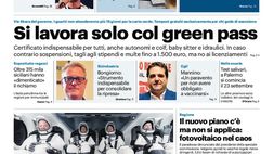 Prima Pagina, Giornale di Sicilia: “Si lavora solo col green pass”