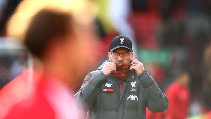 LIVERPOOL, ENGLAND - DECEMBER 14: Jurgen Klopp, Manager of Liverpool looks on prior to the Premier League match between Liverpool FC and Watford FC at Anfield on December 14, 2019 in Liverpool, United Kingdom. (Photo by Clive Brunskill/Getty Images) LIVERPOOL, ENGLAND - DECEMBER 14: Jurgen Klopp, Manager of Liverpool looks on prior to the Premier League match between Liverpool FC and Watford FC at Anfield on December 14, 2019 in Liverpool, United Kingdom. (Photo by Clive Brunskill/Getty Images)