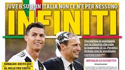 Prima Pagina, Corriere dello Sport: “Infiniti. Ronaldo: resto qui. Lazio, un folle ko”