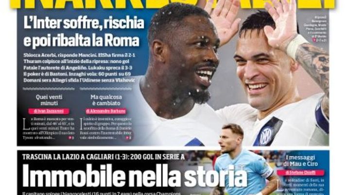 EDICOLA CDS – Inarrestabili: l’Inter soffre, rischia ma poi ribalta la Roma - immagine 1