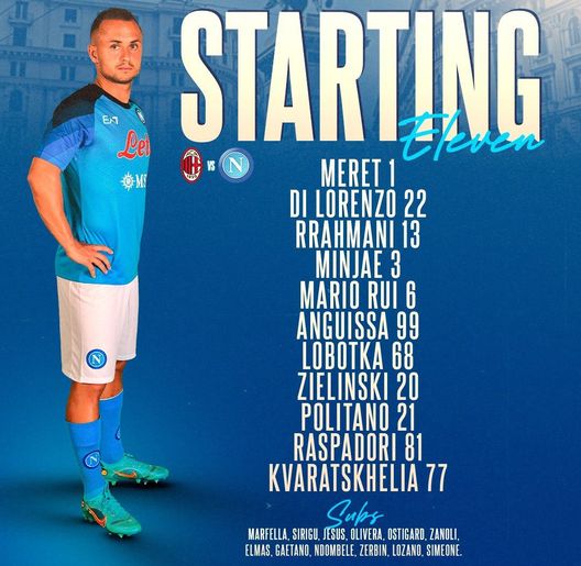 Milan-Napoli, le formazioni ufficiali: Spalletti sceglie Raspadori e Politano- immagine 2