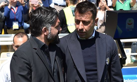  Gennaro Gattuso e Roberto D'Aversa in Parma-Milan (credits: GETTY Images) 