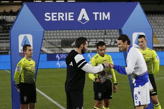 LA SPEZIA, ITALY - JANUARY 11: Claudio Terzi of Spezia Calcio and Emil Ekdal of UC Sampdoria during the Serie A match between Spezia Calcio and UC Sampdoria at Stadio Alberto Picco on January 11, 2021 in La Spezia, Italy. (Photo by Gabriele Maltinti/Getty Images) LA SPEZIA, ITALY - JANUARY 11: Claudio Terzi of Spezia Calcio and Emil Ekdal of UC Sampdoria during the Serie A match between Spezia Calcio and UC Sampdoria at Stadio Alberto Picco on January 11, 2021 in La Spezia, Italy. (Photo by Gabriele Maltinti/Getty Images)
