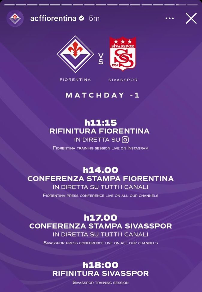 Rifinitura e conferenza di Italiano. I dettagli della vigilia di Conference- immagine 2