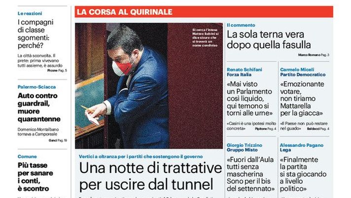 Prima Pagina, Giornale di Sicilia: “Cinque morti per un’eredità” Prima Pagina, Giornale di Sicilia: “Cinque morti per un’eredità” - immagine 1