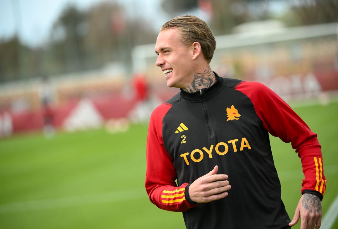 Roma, l’allenamento a Trigoria alla viglia del Milan: c’è Mancini – FOTOGALLERY - immagine 16