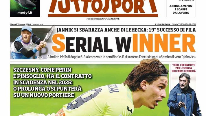 PRIMA PAGINA TUTTOSPORT OGGI: “Svolta Lazio, in arrivo Tudor” - immagine 1