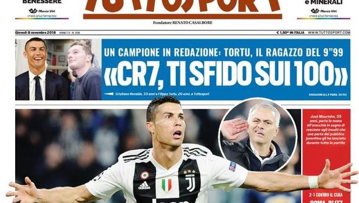 Prima Pagina, Tuttosport: “AmMoutoliti. Cutrone, fai il Pipita! Il Tar dice no all’Entella…” 