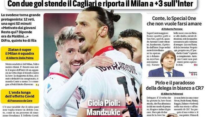 Il Corriere dello Sport, la prima pagina di oggi, martedì 19 gennaio 2021 