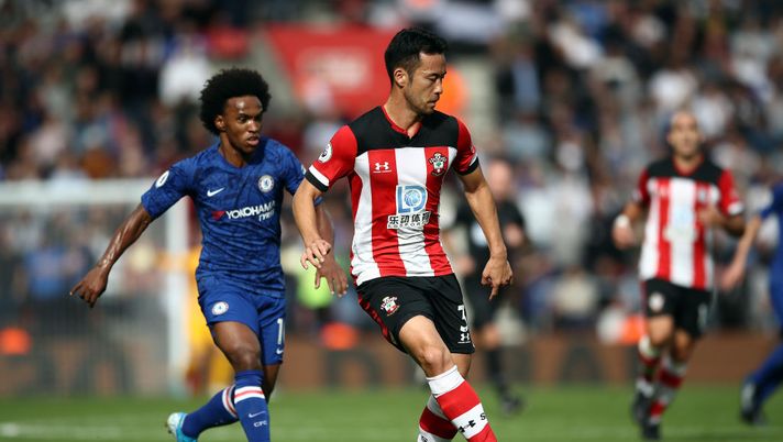 SOUTHAMPTON, ENGLAND - OCTOBER 06: Maya Yoshida of Southampton in action during the Premier League match between Southampton FC and Chelsea FC at St Mary's Stadium on October 06, 2019 in Southampton, United Kingdom. (Photo by Bryn Lennon/Getty Images) SOUTHAMPTON, ENGLAND - OCTOBER 06: Maya Yoshida of Southampton in action during the Premier League match between Southampton FC and Chelsea FC at St Mary's Stadium on October 06, 2019 in Southampton, United Kingdom. (Photo by Bryn Lennon/Getty Images)