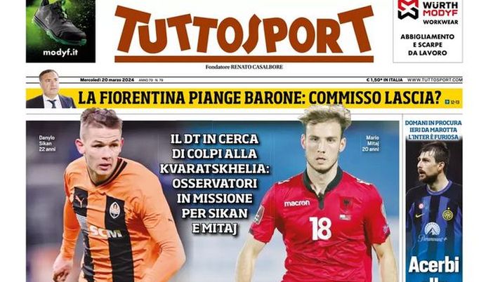 EDICOLA TS – Acerbi alle strette, Inter furiosa. Rapporto Curva Nord e criminalità - immagine 1