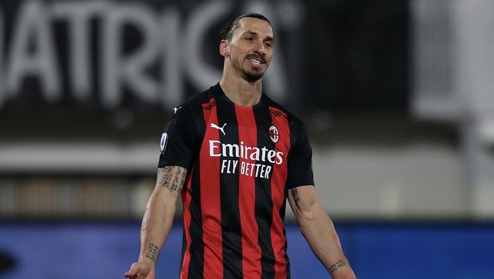 Zlatan Ibrahimovic (attaccante AC Milan), qui durante Spezia-Milan 2-0 (Serie A 2020-2021) | News (Getty Images) 