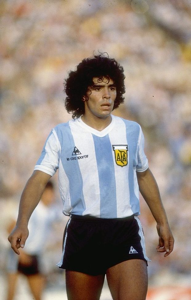 1985:  Portrait of Diego Maradona of Argentina during a match.  Mandatory Credit: Allsport UK /Allsport 