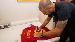 Roma, la visita di Samuel a Trigoria – FOTO GALLERY