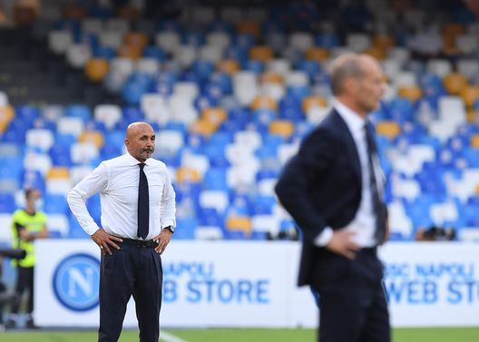 NAPLES, ITALY - SEPTEMBER 11: Luciano Spalletti of Napoli during the Serie A match between SSC Napoli and Juventus at Stadio Diego Armando Maradona on September 11, 2021 in Naples, Italy. (Photo by SSC NAPOLI/SSC NAPOLI via Getty Images) NAPLES, ITALY - SEPTEMBER 11: Luciano Spalletti of Napoli during the Serie A match between SSC Napoli and Juventus at Stadio Diego Armando Maradona on September 11, 2021 in Naples, Italy. (Photo by SSC NAPOLI/SSC NAPOLI via Getty Images)