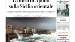 Prima Pagina, La Repubblica Palermo: “La furia di Apollo sulla Sicilia orientale”