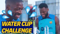 Barcellona, ‘Water Cup Challenge’ tra Dembélé e Kessié | VIDEO