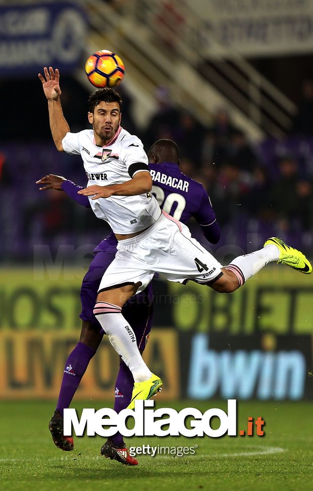 FLORENCE, ITALY - DECEMBER 04: Sinisa Andelkovic of US Citta' di Palermo inn action during the Serie A match between ACF Fiorentina and US Citta di Palermo at Stadio Artemio Franchi on December 4, 2016 in Florence, Italy.  (Photo by Gabriele Maltinti/Getty Images) 