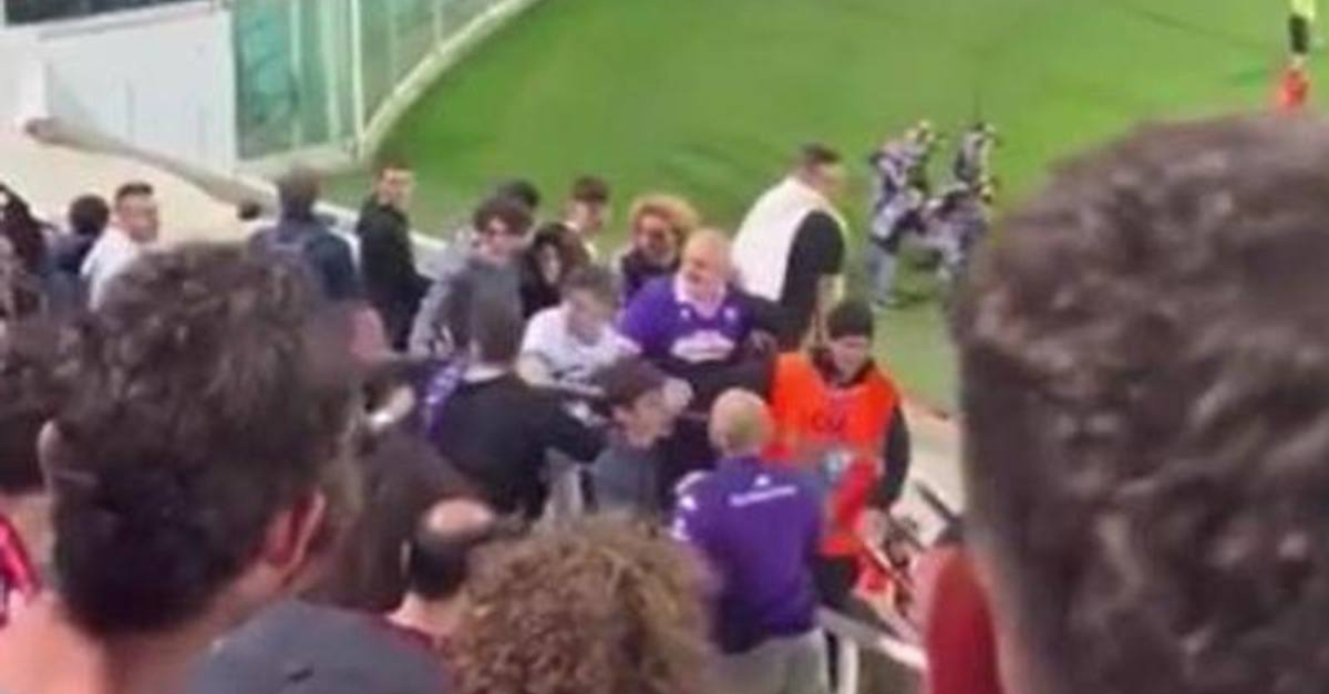 Fiorentina-Inter 3-4, tifoso nerazzurro aggredito in tribuna | VIDEO