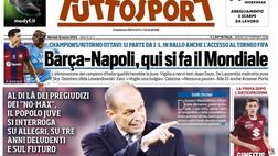 PRIMA PAGINA TUTTOSPORT OGGI: “Barca-Napoli, qui si fa il Mondiale”